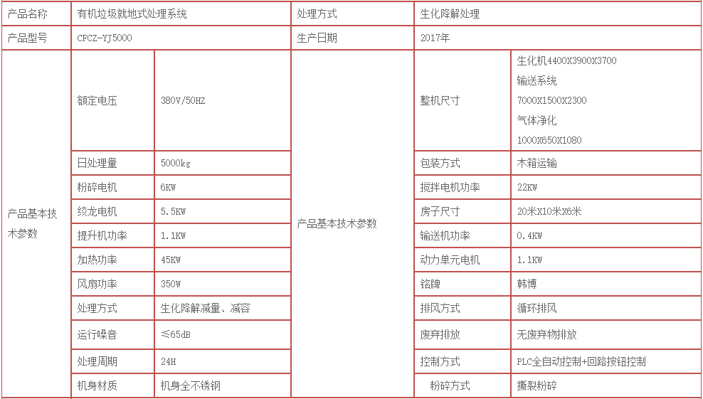 5000kg有機垃圾處理設(shè)備