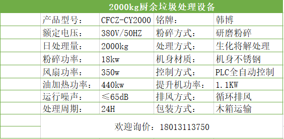 江蘇2000kg廚余垃圾處理設(shè)備