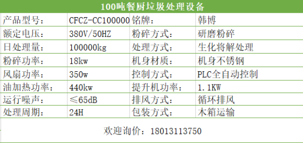 100噸餐廚垃圾處理設(shè)備