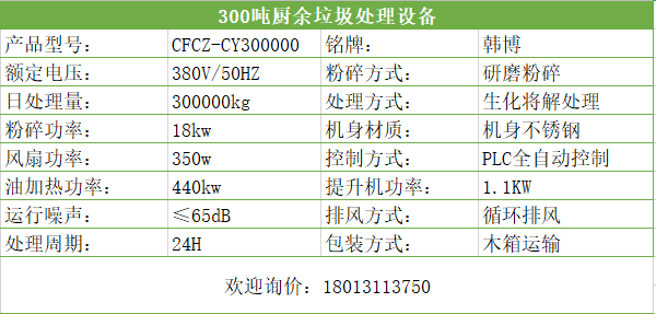 300噸廚余垃圾處理設(shè)備